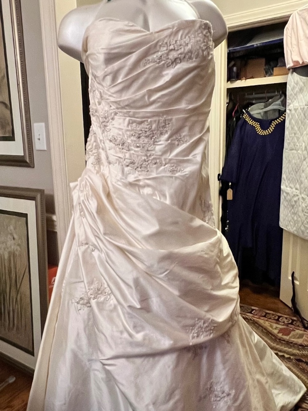 SHE Said YES! Here’s the Dress! Pronovia Barcelona Champagne Satin Elegance!
